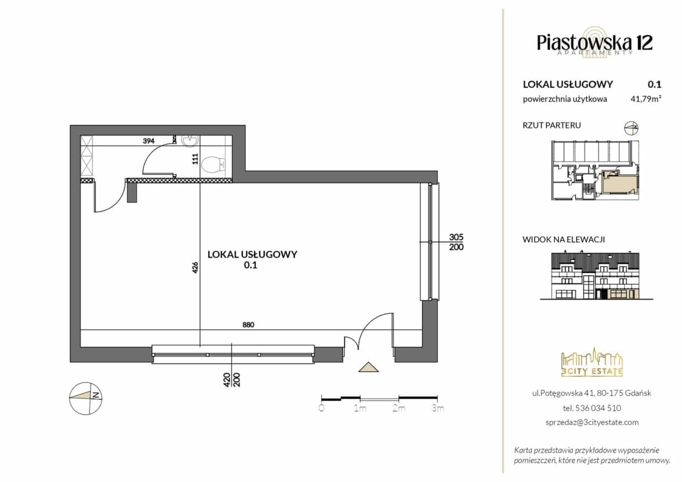 Rzut lokalu 0.1 - Apartamenty Piastowska 12