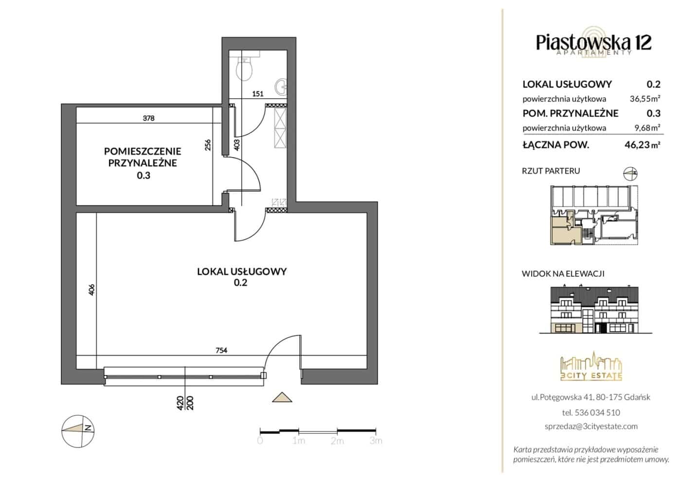 Rzut lokalu 0.2 - Apartamenty Piastowska 12